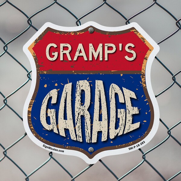 Signmission Gramp's Garage, 18 inch X 18 inch, Plastic Sign, 2PK - SHI-P-2PACK-18-383-GRAMP
