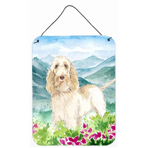 Carolines Treasures Mountian Flowers Spinone Italiano Wall or Door Hanging Prints - CK2518DS1216