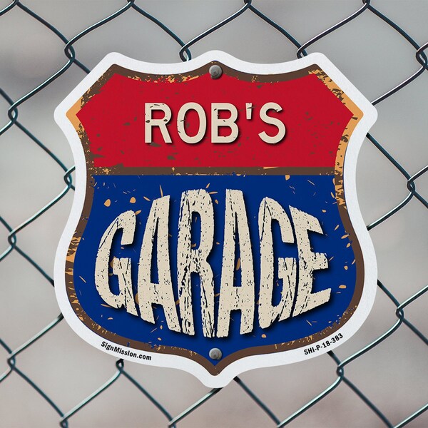Signmission Rob's Garage, 6 Inch X 6 Inch, Plastic Sign - SHI-P-6-383-ROB