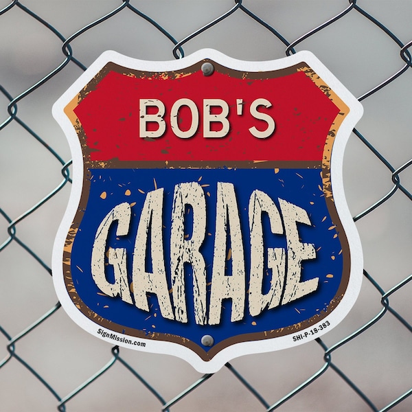 Signmission Bob's Garage, 6 inch X 6 inch, Plastic Sign, 2PK - SHI-P-2PACK-6-383-BOB