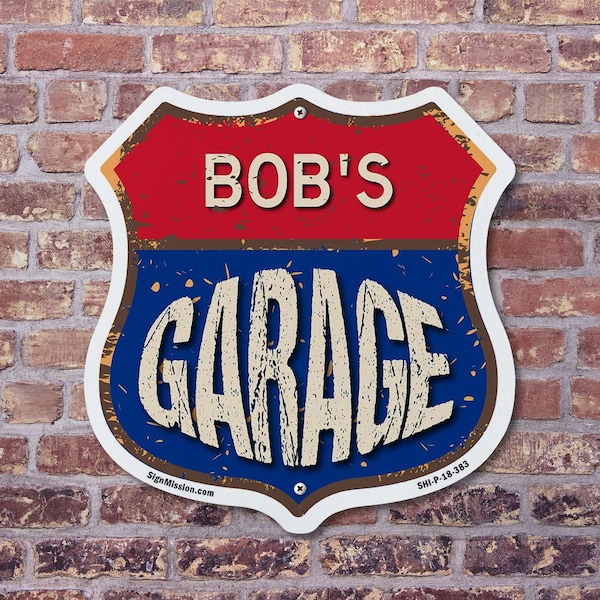 Signmission Bob's Garage, 6 inch X 6 inch, Plastic Sign, 2PK - SHI-P-2PACK-6-383-BOB