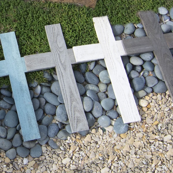 Ekena Millwork 20"W x 36"H x 3/4"D Vintage Farmhouse Cross, Barnwood Decor Collection, Weathered Brown - DECR020X036X0750CRSBR
