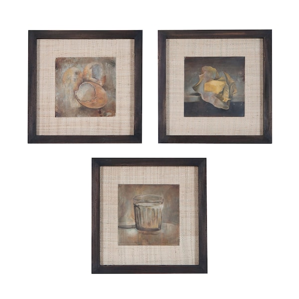 Elk Signature Framed Reclaimed Tin Signs Set of 3 - 164042S