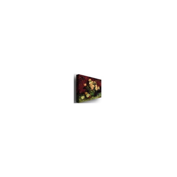 Trademark Fine Art Vincent van Gogh 'Peonies and Roses' Canvas Art, 14x19 - M0006-C1419GG