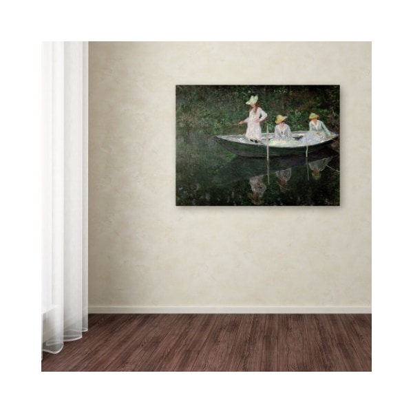 Trademark Fine Art Claude Monet 'The Boat at Giverny' Canvas Art, 24x32 - BL01179-C2432GG
