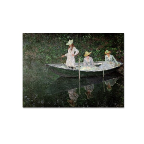 Trademark Fine Art Claude Monet 'The Boat at Giverny' Canvas Art, 24x32 - BL01179-C2432GG