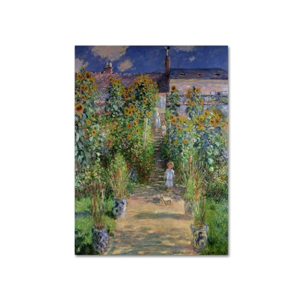 Trademark Fine Art Claude Monet 'The Artist's Garden at Vetheuil' Canvas Art, 18x24 - BL01177-C1824GG