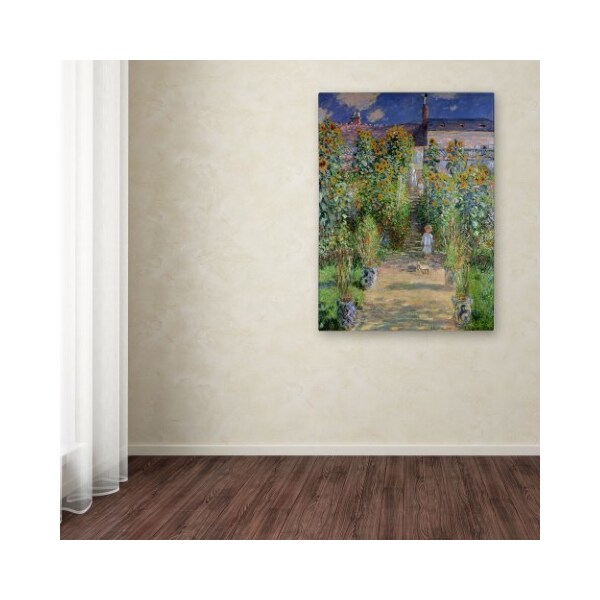 Trademark Fine Art Claude Monet 'The Artist's Garden at Vetheuil' Canvas Art, 18x24 - BL01177-C1824GG
