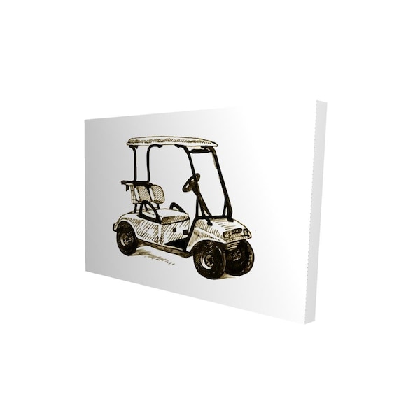 Begin Home Decor 20 x 30 in. Illustration of A Golf Cart-Print on Canvas - 2080-2030-SP5