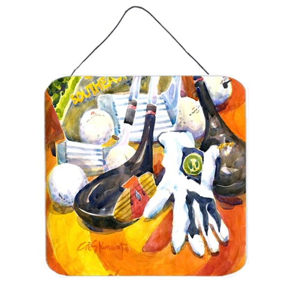 Micasa Southeastern Golf Clubs With Glove And Balls Aluminium Metal Wall or Door Hanging Prints - MI951133