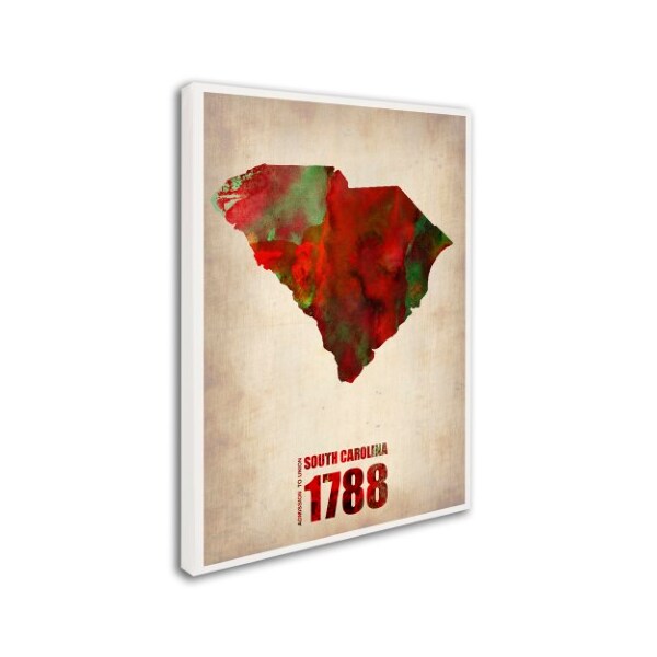 Trademark Fine Art Naxart 'South Carolina Watercolor Map' Canvas Art, 14x19 - ALI0165-C1419GG