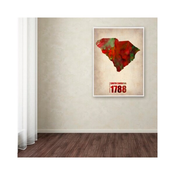 Trademark Fine Art Naxart 'South Carolina Watercolor Map' Canvas Art, 14x19 - ALI0165-C1419GG