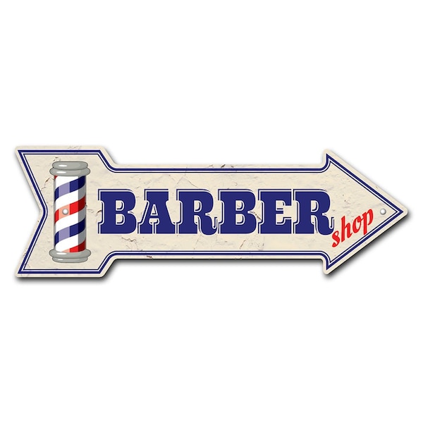 Signmission Barber Shop 2 Arrow Sign Funny Home Decor 18in Wide - P-ARROW-999956