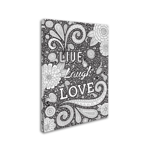 Trademark Fine Art Hello Angel 'Live Laugh Love Black' Canvas Art, 35x47 - ALI2857-C3547GG
