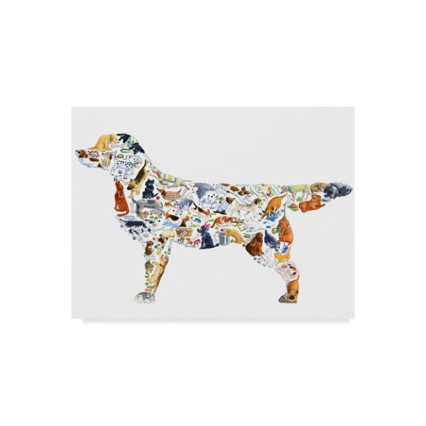 Trademark Fine Art Louise Tate 'Dog Collage' Canvas Art, 24x32 - ALI42735-C2432GG