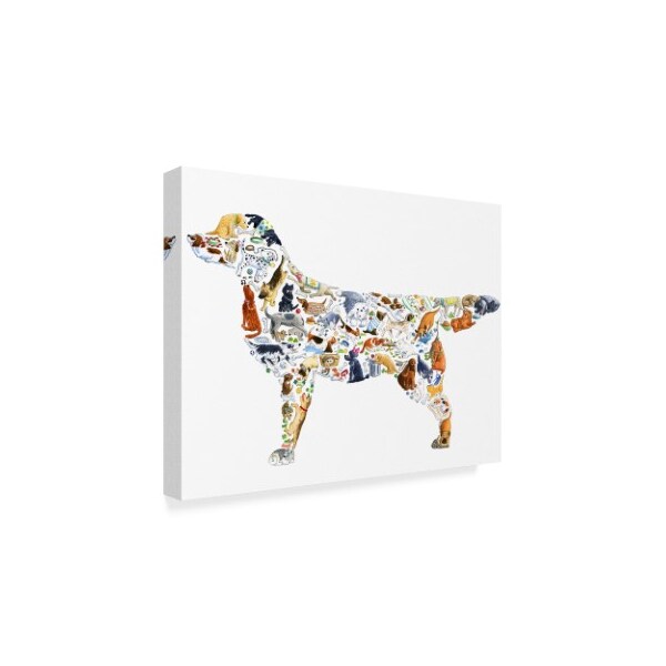 Trademark Fine Art Louise Tate 'Dog Collage' Canvas Art, 24x32 - ALI42735-C2432GG