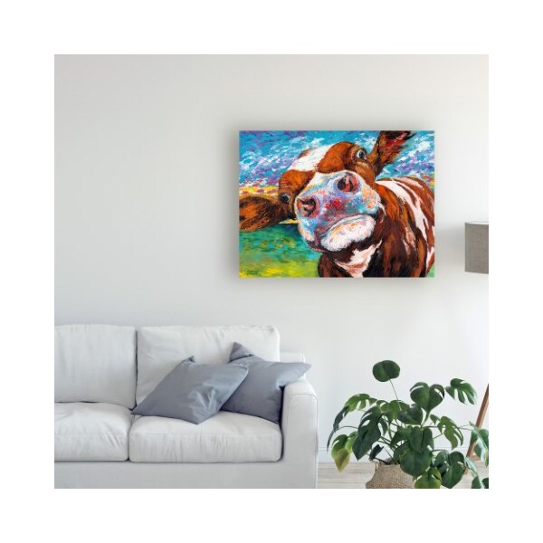 Trademark Fine Art Carolee Vitaletti 'Curious Cow I' Canvas Art, 14x19 - WAG11253-C1419GG