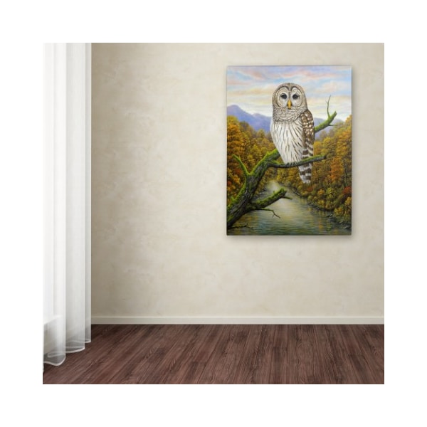 Trademark Fine Art Robert Wavra 'Barred Owl' Canvas Art, 24x32 - ALI12081-C2432GG