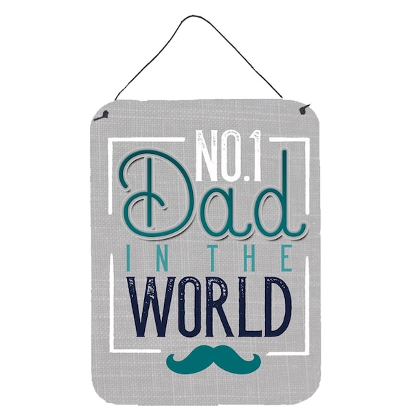 Carolines Treasures No 1 Dad in the World Wall or Door Hanging Prints - BB5427DS1216