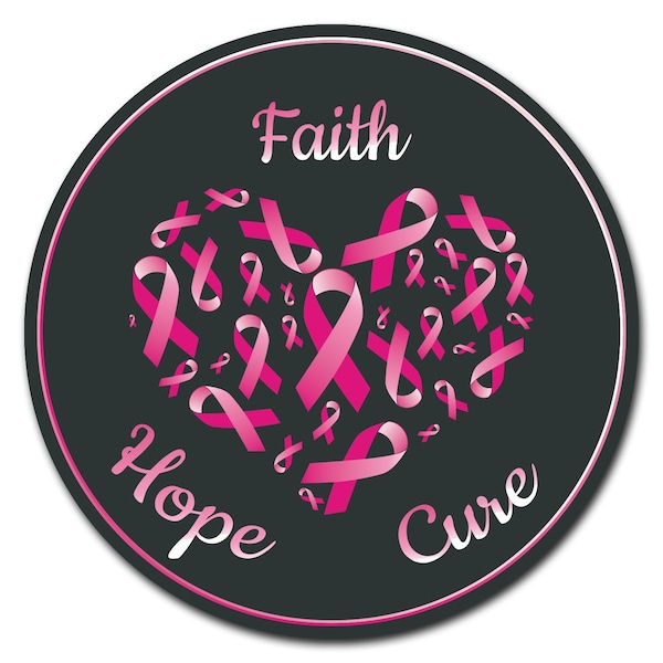 Signmission Faith Hope Cure Circle Corrugated Plastic Sign - C-12-CIR-FAITH HOPE CURE