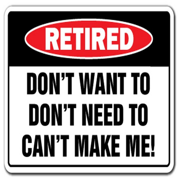 Amistad Retired Warning Decal - Retirement Decals Party Going Away Retire - AM3949154