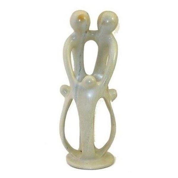 Smolart Smolart Natural Tall Soapstone 2 Parents & 3 Children Family Sculpture; 10 in. - KSA003-10-2P3C