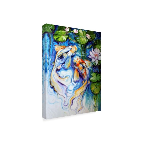 Trademark Fine Art Marcia Baldwin 'Koi Koi And Lily' Canvas Art, 14x19 - ALI34661-C1419GG
