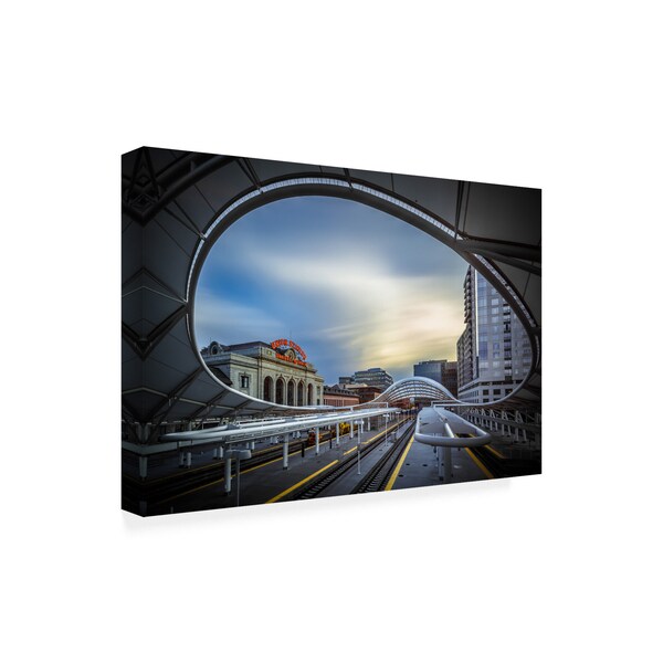 Trademark Fine Art Jan Abadschieff 'Union Station Denver Slow Sunset' Canvas Art, 30x47 - 1X08906-C3047GG