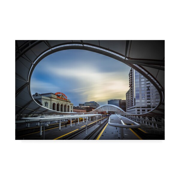Trademark Fine Art Jan Abadschieff 'Union Station Denver Slow Sunset' Canvas Art, 30x47 - 1X08906-C3047GG