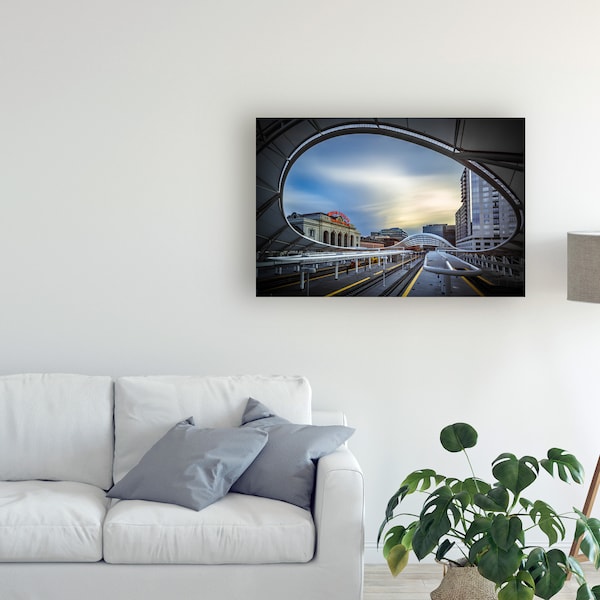Trademark Fine Art Jan Abadschieff 'Union Station Denver Slow Sunset' Canvas Art, 30x47 - 1X08906-C3047GG