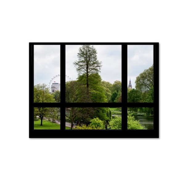 Trademark Fine Art Philippe Hugonnard 'Window View London Park 2' Canvas Art, 35x47 - PH0022-C3547GG
