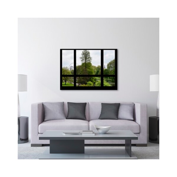 Trademark Fine Art Philippe Hugonnard 'Window View London Park 2' Canvas Art, 35x47 - PH0022-C3547GG