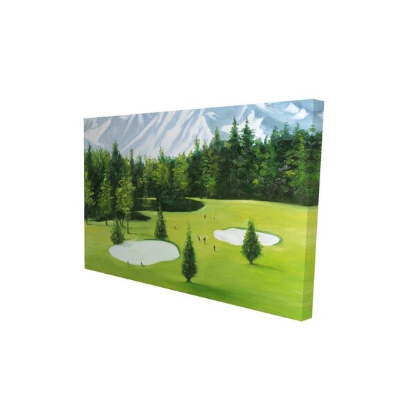Begin Home Decor 12 x 18 in. Golf Course with Mountains View-Print on Canvas - 2080-1218-LA82