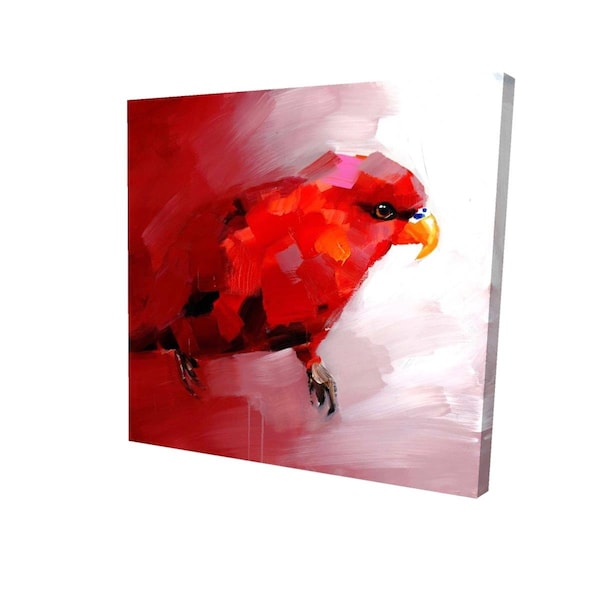 Fondo 32 x 32 in. Abstract Red Parrot-Print on Canvas - FO2789513