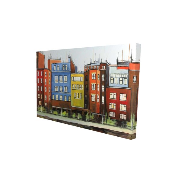 Fondo 20 x 30 in. Boston Colorful Buildings-Print on Canvas - FO2786922