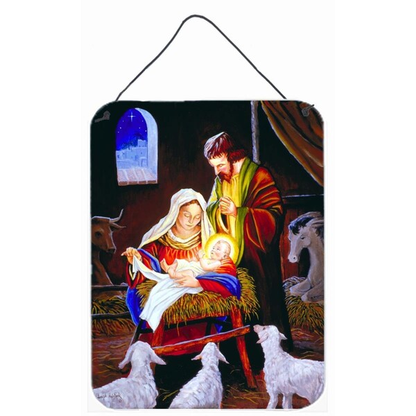 Carolines Treasures 12 x 16 in. Nativity Silent Night Wall or Door Hanging Prints - PJH3030DS1216