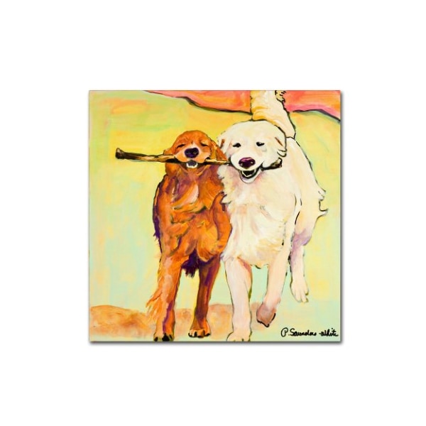 Trademark Fine Art Pat Saunders-White 'Stick with Me' Canvas Art, 14x14 - PS016-C1414GG