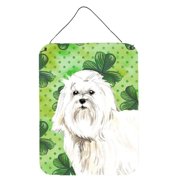 Carolines Treasures Shamrocks Maltese Wall or Door Hanging Prints - CK1797DS1216