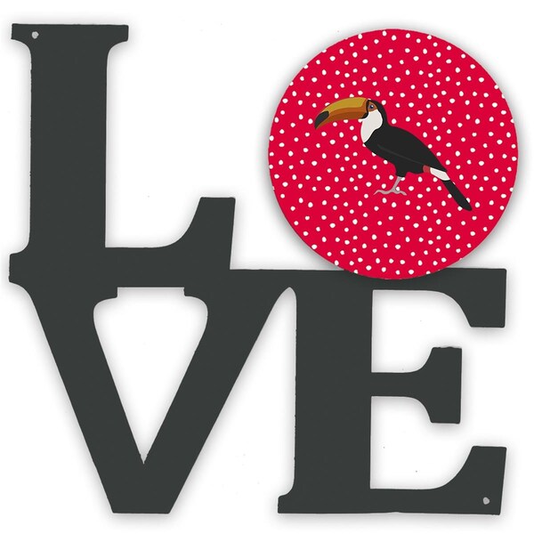 Carolines Treasures 11.5 x 11.75 in. Toucan Love Metal Artwork Wall Decor - CK5517WALV