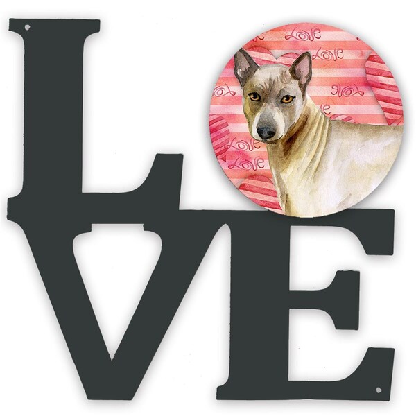 Carolines Treasures 11.5 x 11.75 in. Thai Ridgeback Love Metal Artwork Wall Decor - BB9767WALV