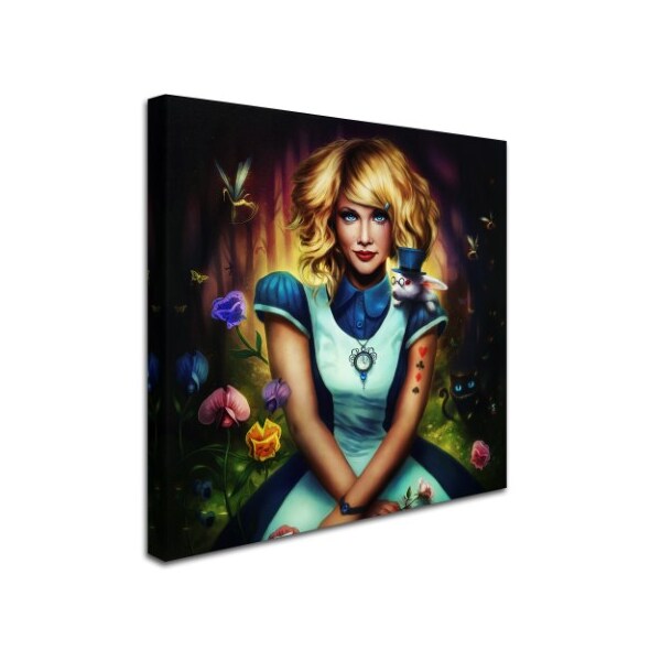Trademark Fine Art JoJoesArt 'Alice in Wonderland' Canvas Art, 18x18 - ALI11681-C1818GG