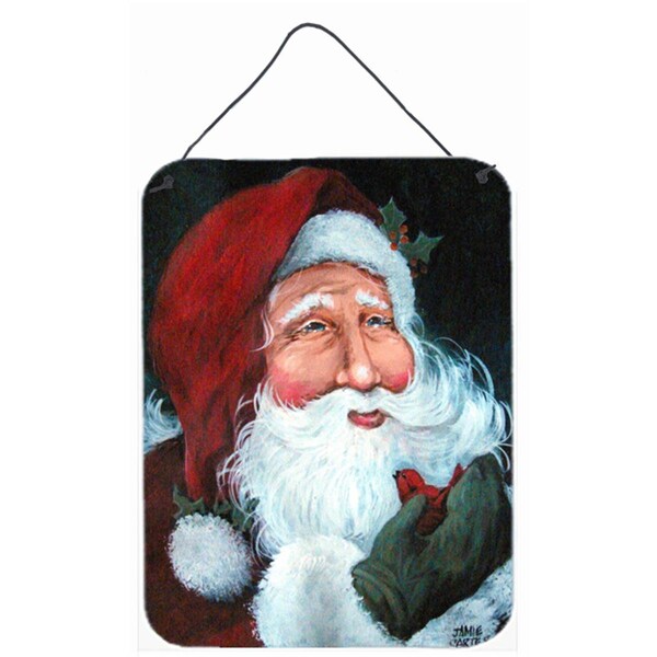 Carolines Treasures A Little Bird Told Me Santa Claus Wall and Door Hanging Prints - PJC1001DS1216