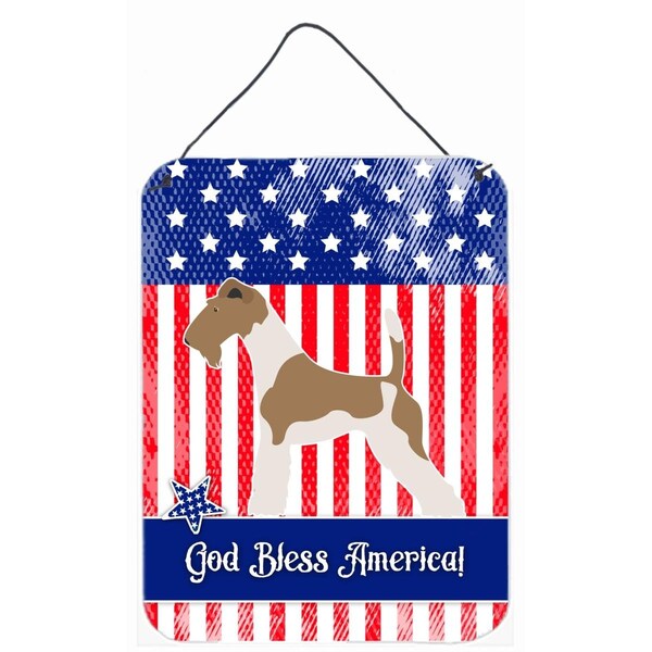 Carolines Treasures Wire Fox Terrier American Wall or Door Hanging Prints - BB8365DS1216