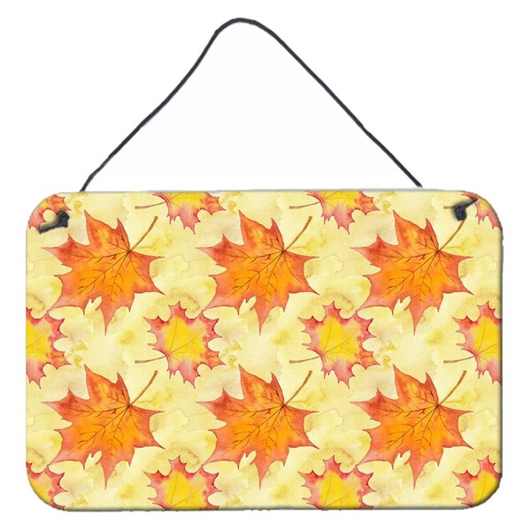 Carolines Treasures Fall Leaves Scattered Wall or Door Hanging Prints, 8 x 12 in. - BB7496DS812