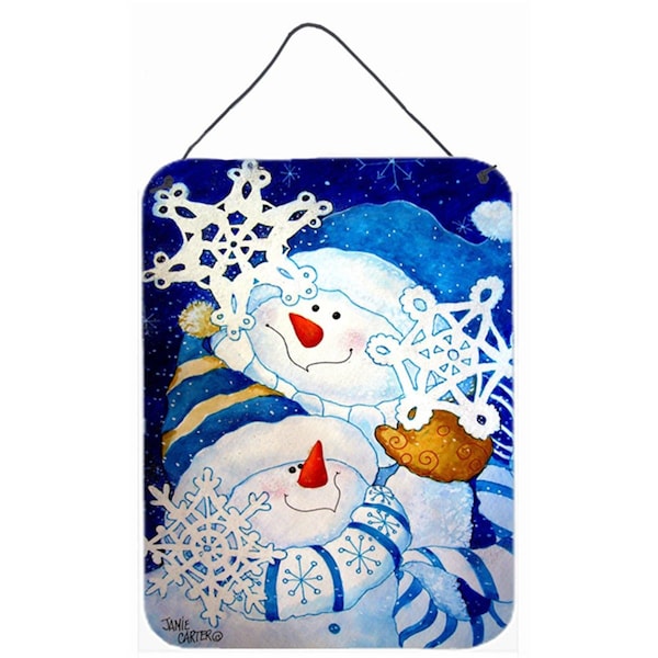Carolines Treasures Snowflake Buddies Snowman Wall and Door Hanging Prints - PJC1018DS1216