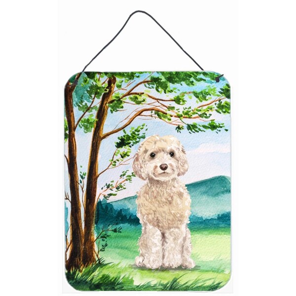 Carolines Treasures Under the Tree Goldendoodle Wall or Door Hanging Prints - CK2019DS1216