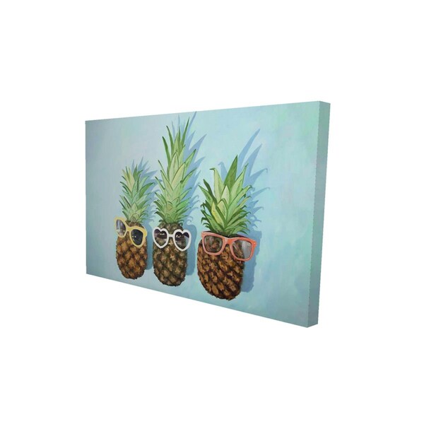 Fondo 20 x 30 in. Summer Pineapples-Print on Canvas - FO2778348