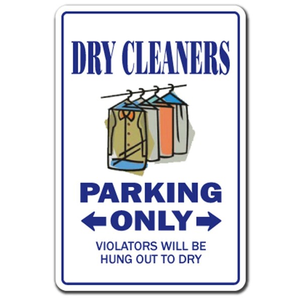 Amistad 8 x 12 in. Dry Cleaners Decal Parking Decals - Cleaning Cleaner Laundry Presser - AM3886530