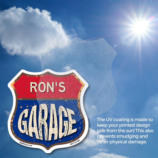 Signmission Ron's Garage, 12 inch X 12 inch, Vinyl Decal, 2PK - SHI-D-2PACK-12-383-RON