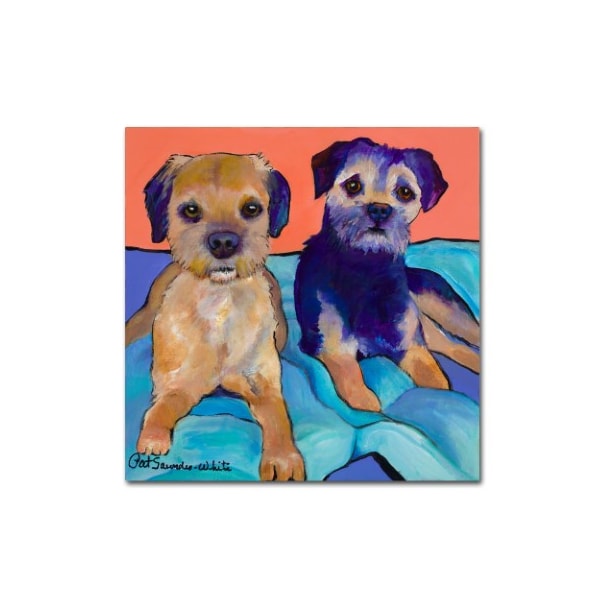Trademark Fine Art Pat Saunders-White 'The Boys' Canvas Art, 14x14 - PS00220-C1414GG